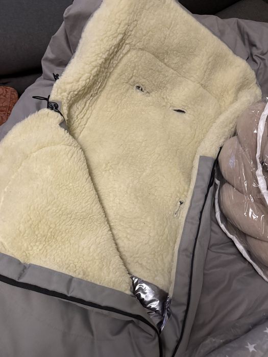 Дитячий бортик /косичка/утеплений чохол в коляску /кокон