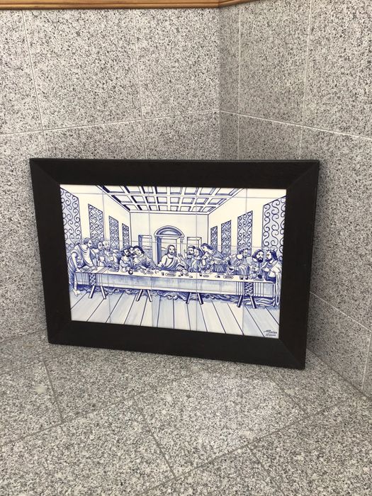 Quadro Azulejo A Última Ceia