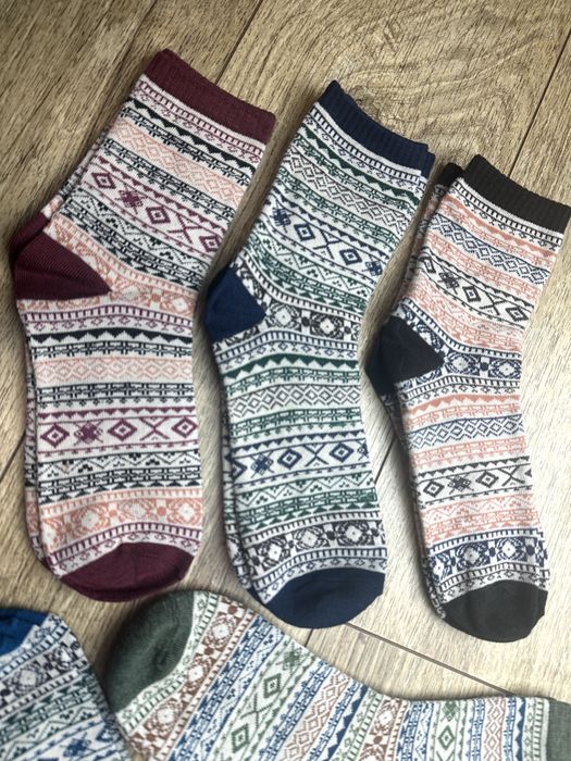 5x wzorzaste skarpetki nowe 35-38
