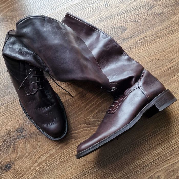 Kozaki skórzane damskie włoskie