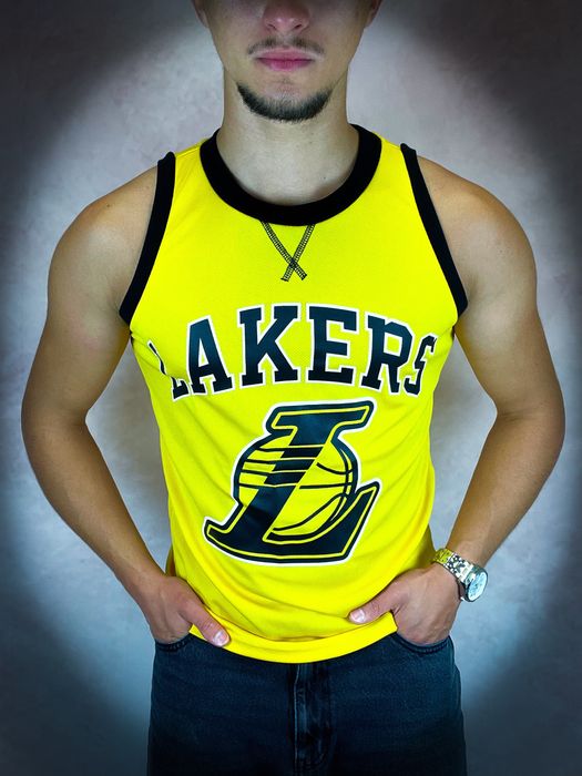 (M) Lakers James #6 NBA Żółta Nowa Sportowa Podkoszulka Koszykówka