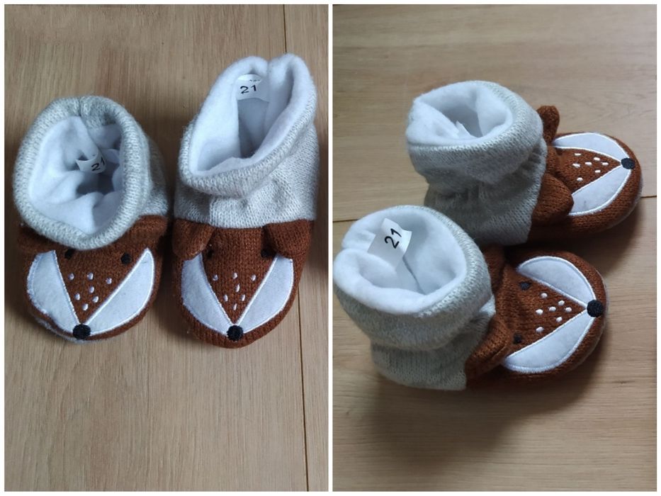 Kapcie chłopięce lisek r.21