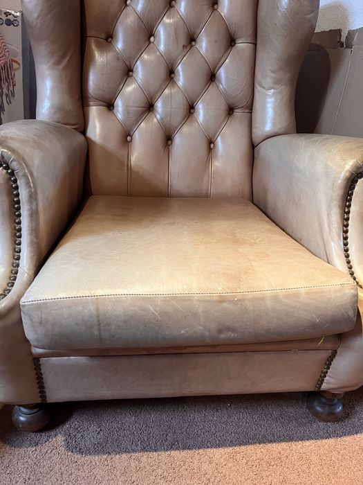 Sofa individual de couro