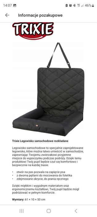 Trixie legowisko samochodowe