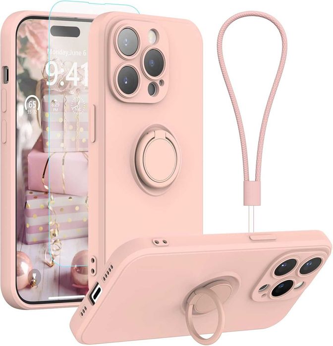 pcgaga Capa de telefone de silicone para iPhone 14 Pro Max