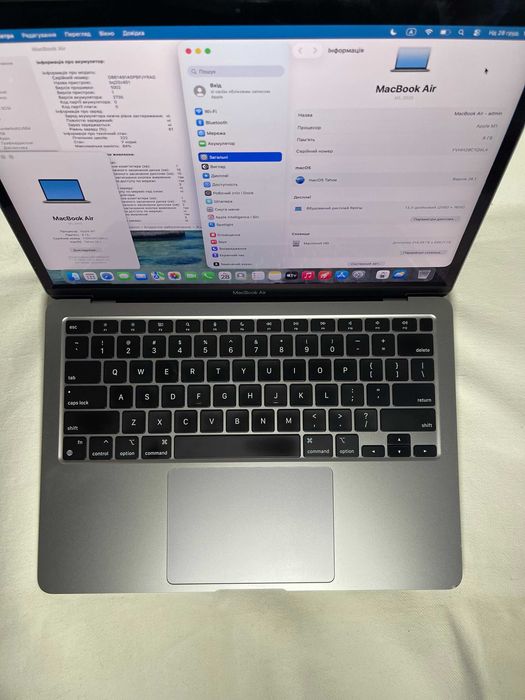 MacBook Air 13" 256gb (M1, 2020, 84%АКБ) a2337