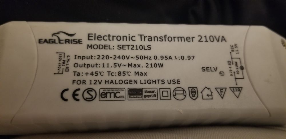 Transformator elektroniczny Eaglerise  210VA