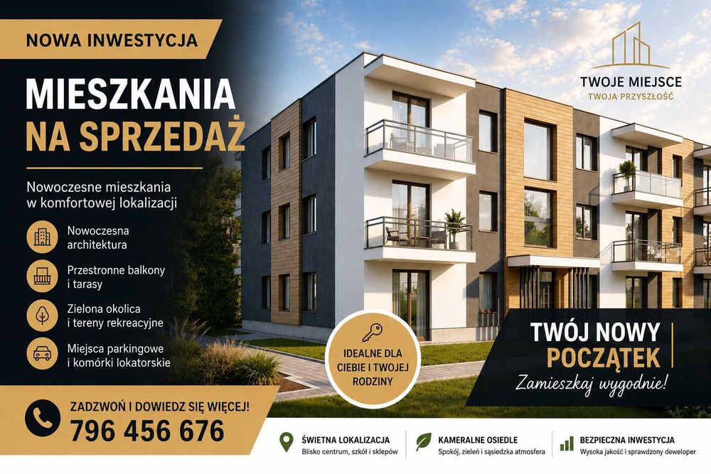 Nowa inwestycja - mieszkania Lipno