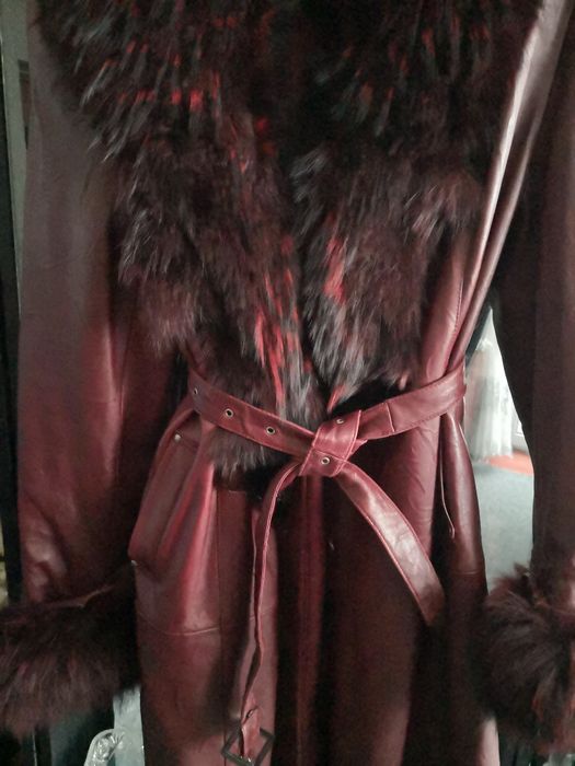 Плащ кожаный на подстёжке