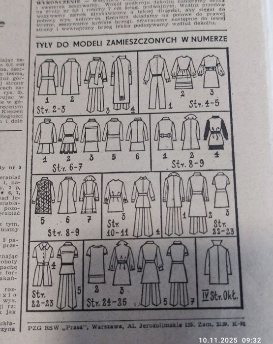 Świat mody Wykroje wiosna 1970