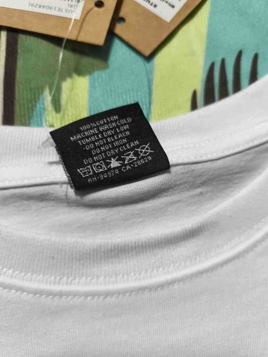 Stussy Męska Biała Koszulka z Nadrukiem XL