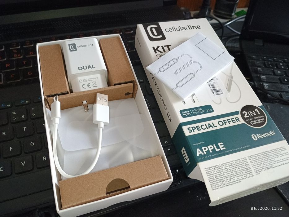 Nowa ładowarka + słuchawki bluetooth