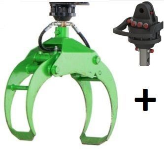 Minikoparka / mocowanie pod szybkozłącze + Rotator 1T + Chwytak 0,16m2