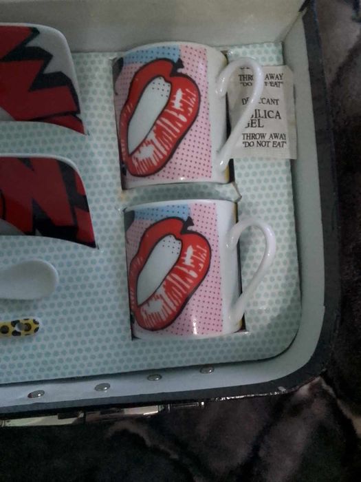 Pop Art cafe , zestaw porcelanowy