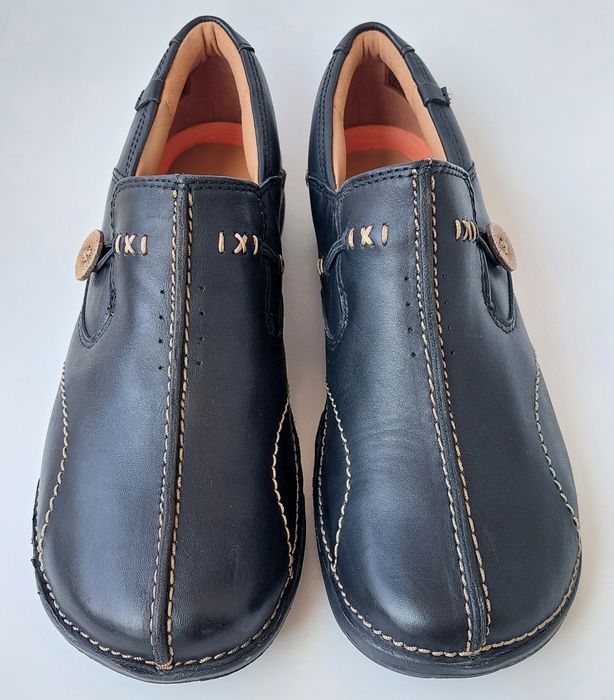 Buty Clarks Unstructured Loop roz.39 skóra naturalna Slip-on Nowe!