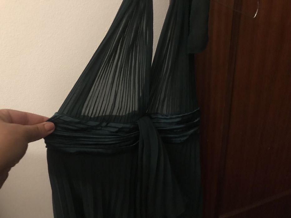 Vestido de cerimonia verde garrafa como novo