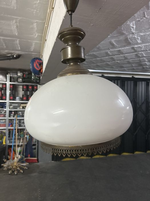 White Opaline Glass Pendant Lamp