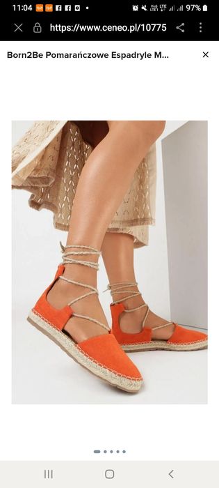 Pomarańczowe Espadryle