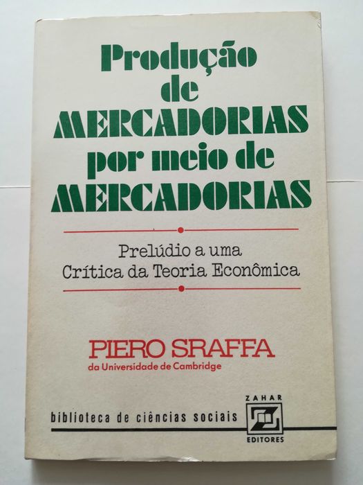 livro - Produção de mercadorias por meio de mercadorias.