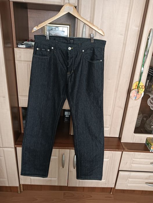 Jeansy Męskie BOSS Hugo Boss Scout1 Regular Fit W34/L32 NOWE bez metki Ciemny Denim Stretch