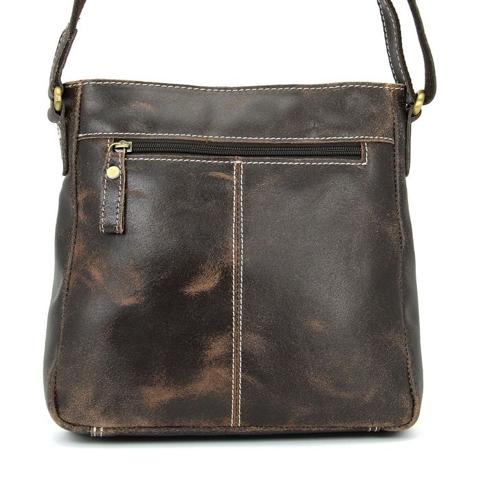 skórzana torba męska listonoszka wild tiger  - brązowa