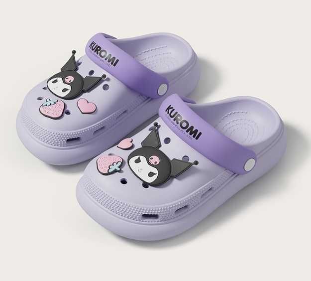 Детские пляжные кроксы Kuromi Куроми и Hello Kitty для Девочки 29-32 р