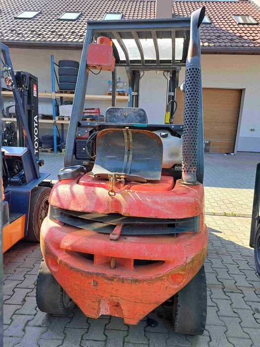Wózek widłowy Linde H25T, 2,5t, LPG, 2002r, Duplex 3,2m, przesuw b.