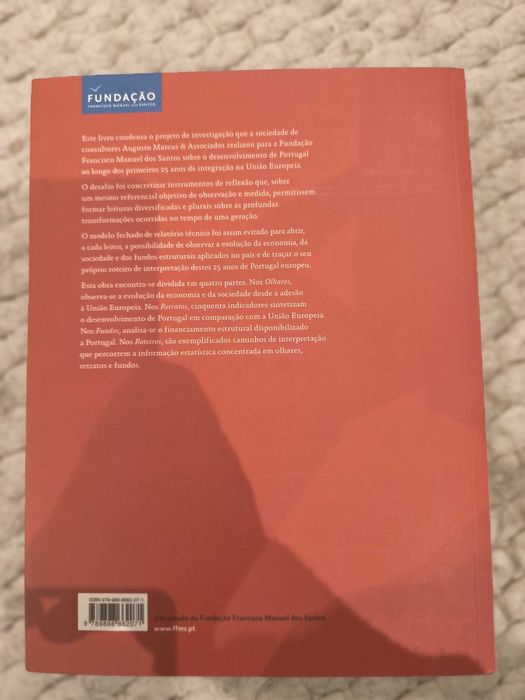 Livro "25 Anos de Portugal Europeu" de Augusto Mateus