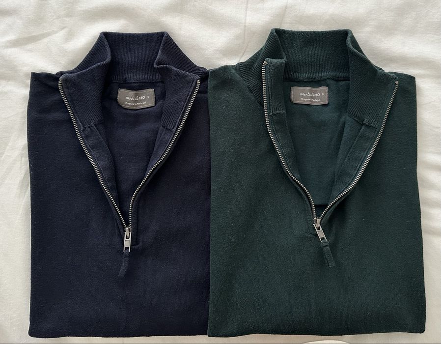 Camisolas de Gola Azul e Verde
