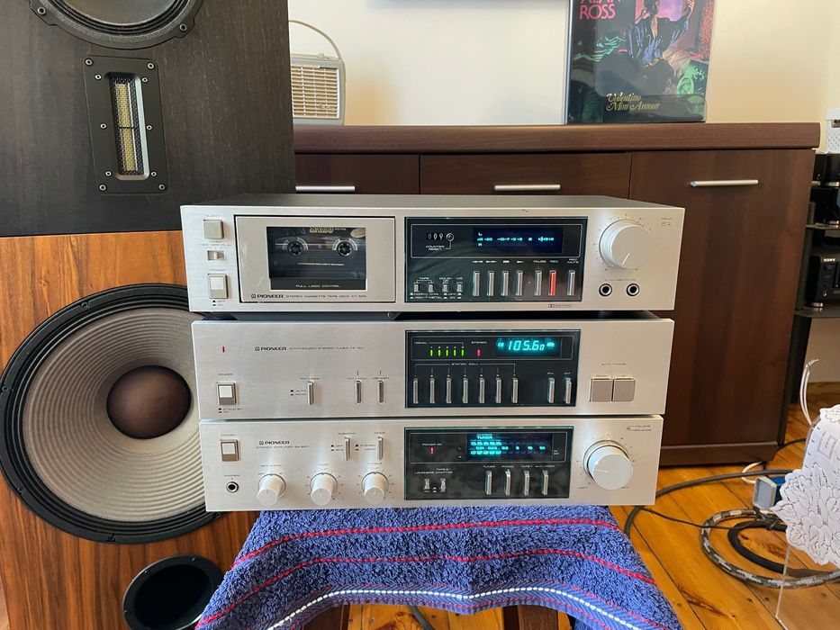 Pioneer SA-620 + TX-720 + CT-520 / Zestaw Blue Line 80's