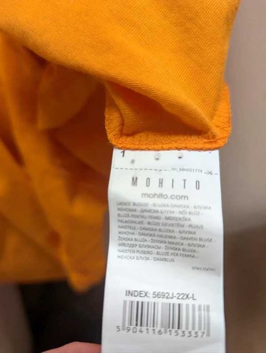 Bluzka pomarańczowa top 40 L Mohito