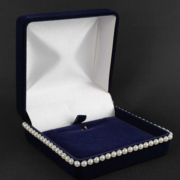 Pudełko na biżuterię kolczyki łańcuszek wisiorek p201 z perełkami