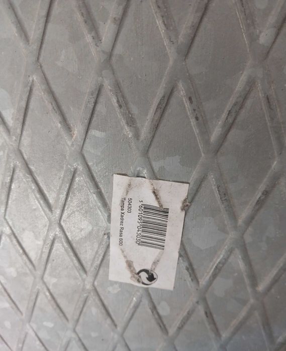 Tampa Rasa Aço Galvanizado 600x600mm