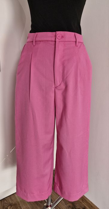 Spodnie różowe szerokie 7/8 H&M Divided 40