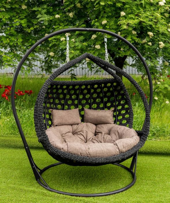 АКЦИЯ ! Садовая качель Галант. Подвесное кресло кокон гамак из ротанга