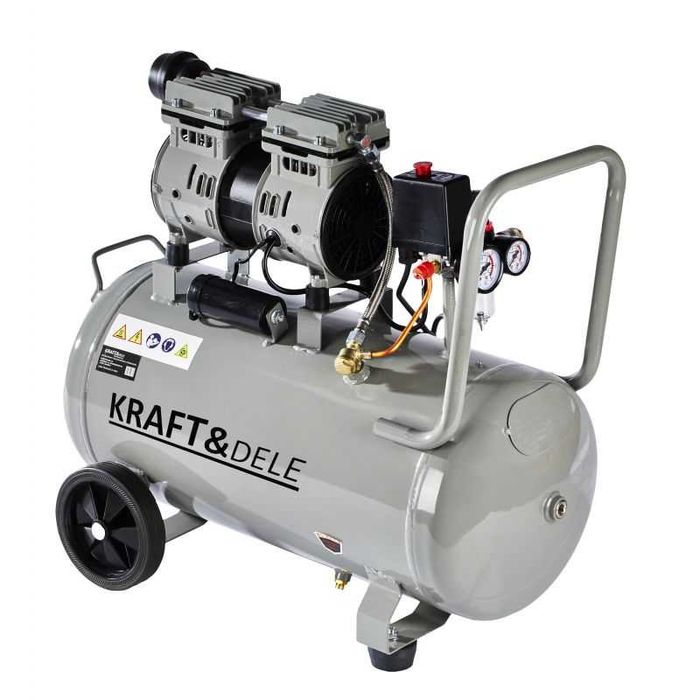 KOMPRESOR 50L bezolejowy 2 TŁOKI 2 POMPY SPREŻARKA 230V separator