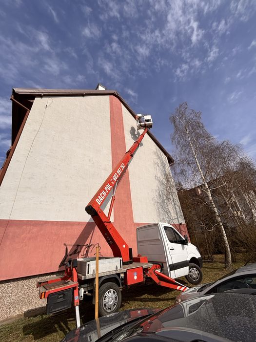 Zwyżka 22m, podnośnik koszowy- wynajem z operatorem Toruń i okolice