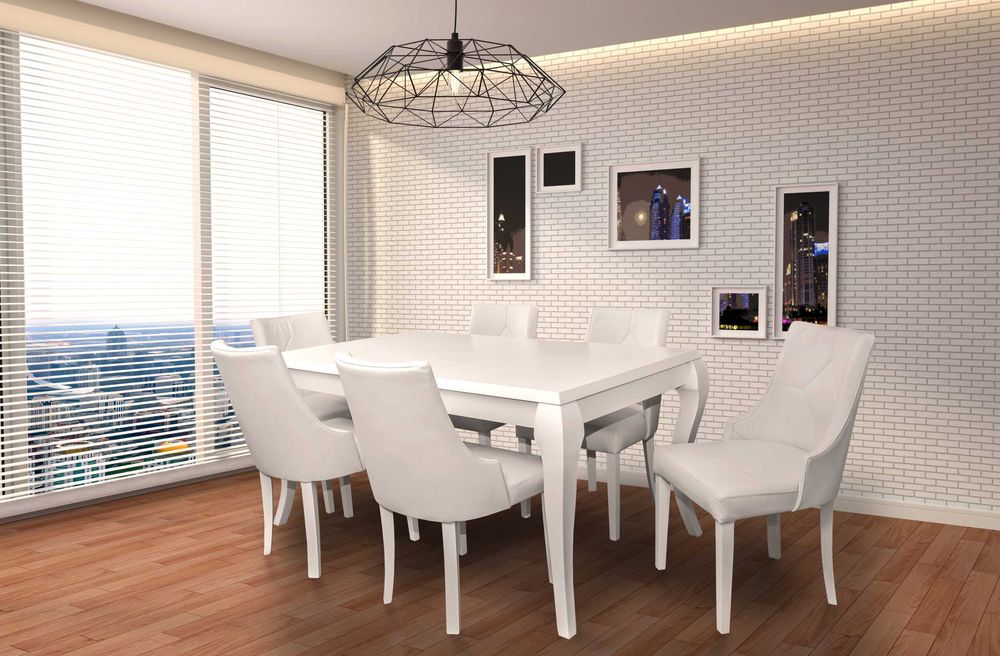 Stół LEONARDO Glamour i krzesła CELINE , różne kolory , PRODUCENT