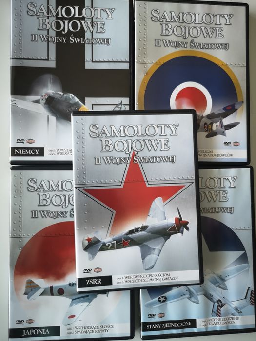 Samoloty bojowe II Wojny Światowej 5 x dvd