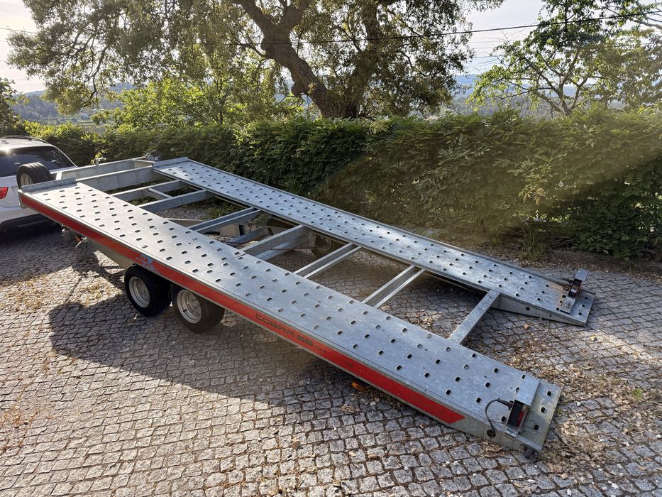 Atrelado de transporte basculante 3Toneladas de eixo duplo