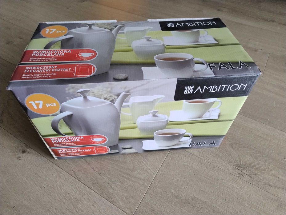 Komplet kawowy AMBITION Fala  17-elementowy