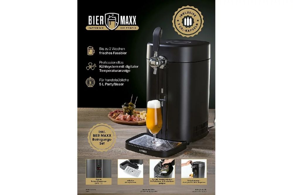 Nalewak do piwa BIERMAXX z kapsułą CO2, 60W
