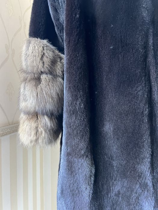 Шубка норка blackglama з соболем, casiani, xs-s