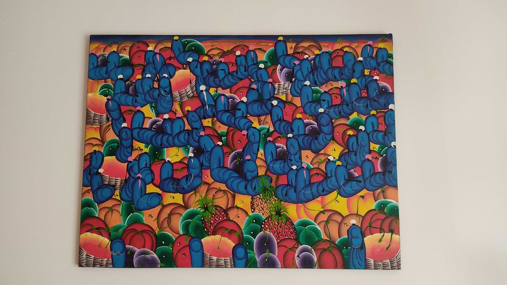 Duas pinturas em tela da República Dominicana