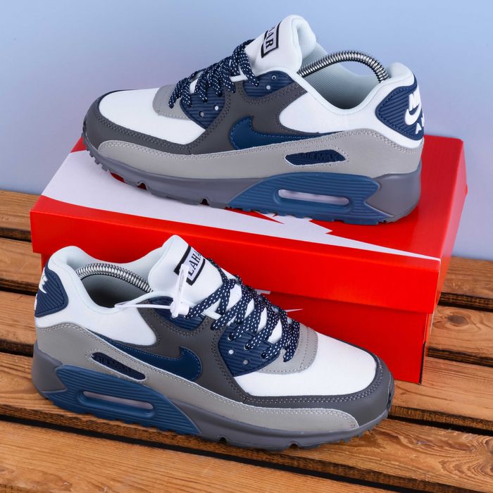 (1752) Акція! Кросівки Nike Air Max 90 Lahar чорні з синім (42 44 45) найк найки
