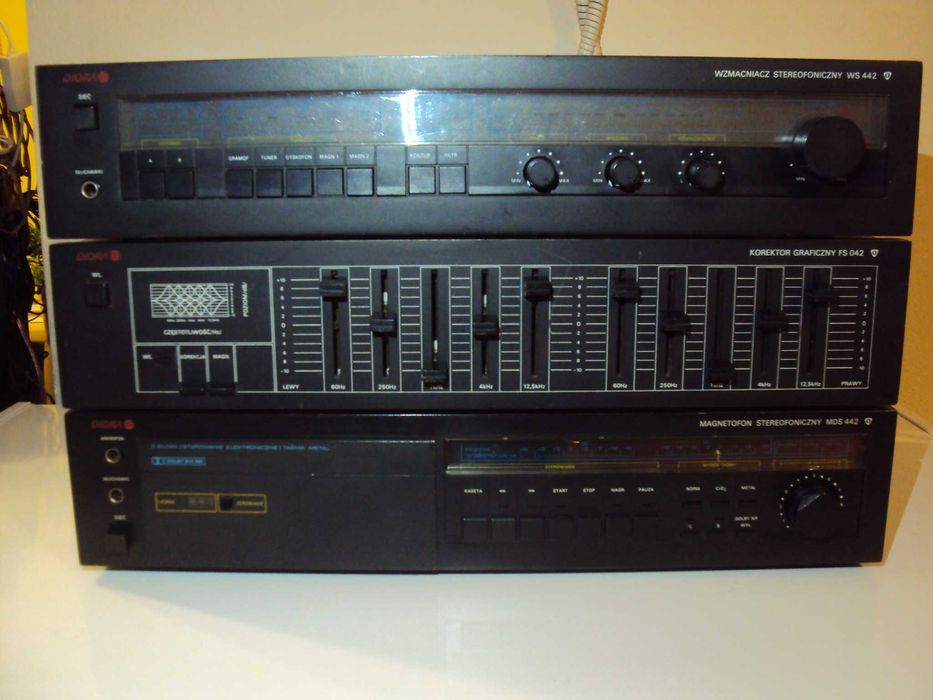 Wieża Unitra Diora czarna WS FS MDS ładna i sprawna po serwisie