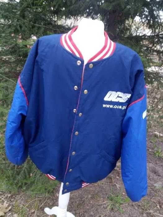 Nowa kurtka bejsbolówka bomberka granatowa czerwona sportowa L XL