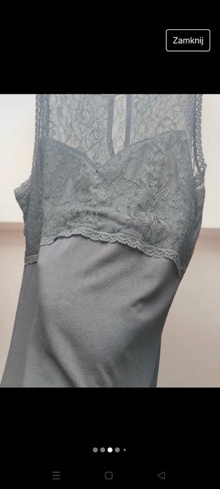 Czarny top z koronką Guess S