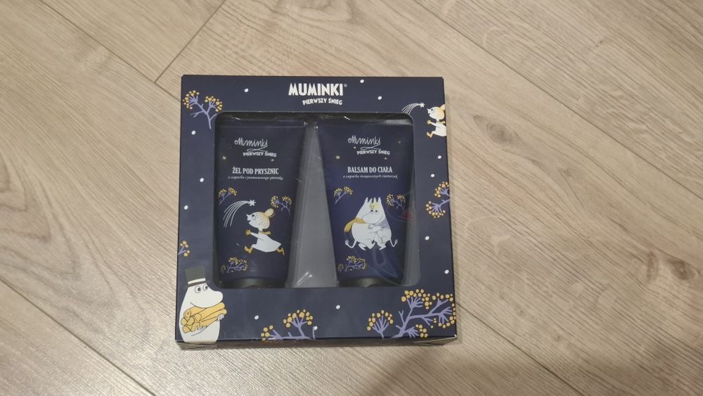 kosmetyki z serii Muminki żel pod prysznic i balsam do ciała