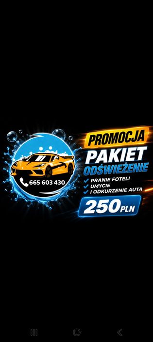 Pranie i SUSZENIE  tapicerki samochodowej